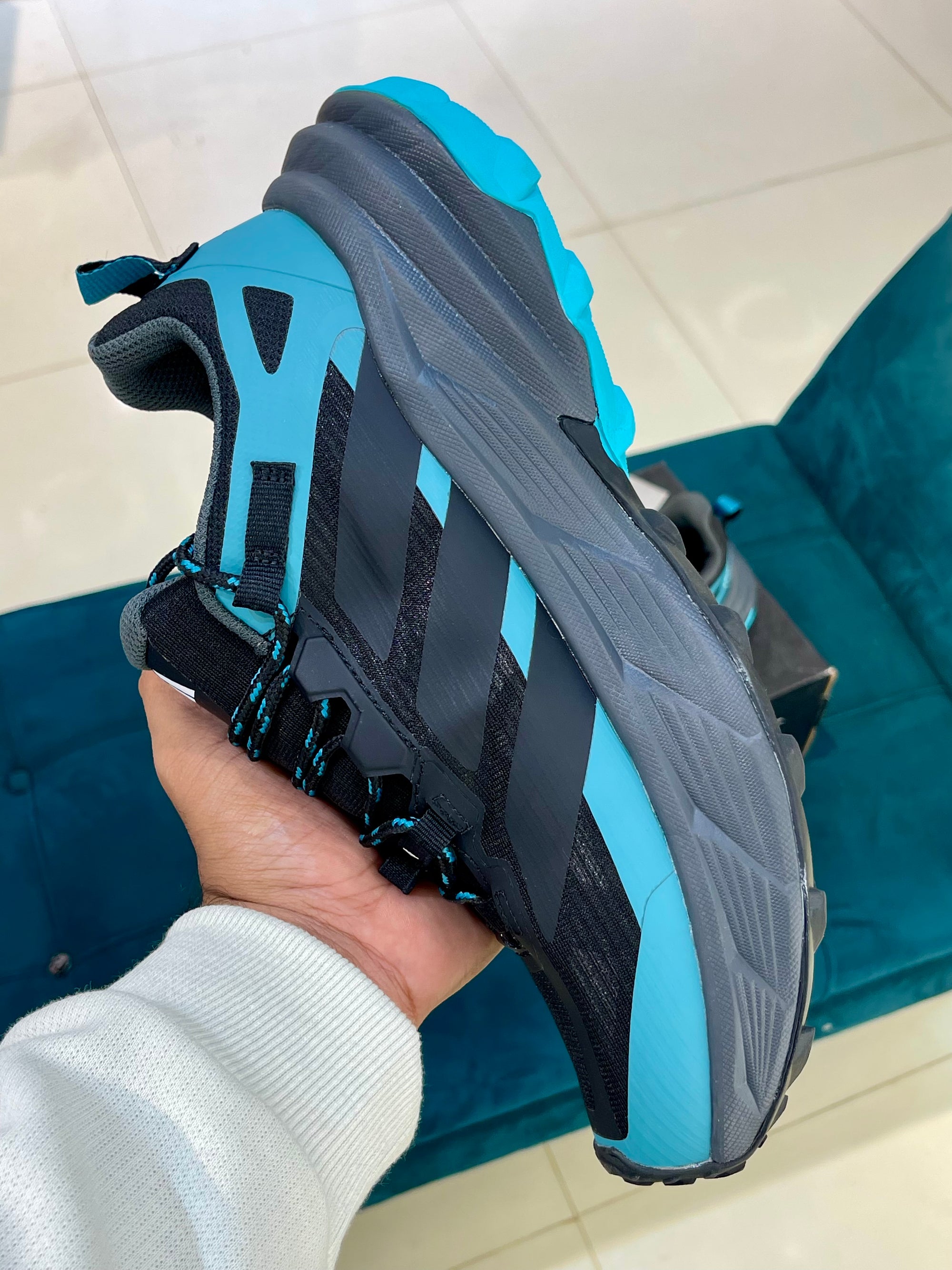 Terrex teal blue accents