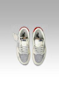 Jordan 1 low Stussy Grey White Red
