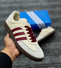 Adidas Samba White Maroon