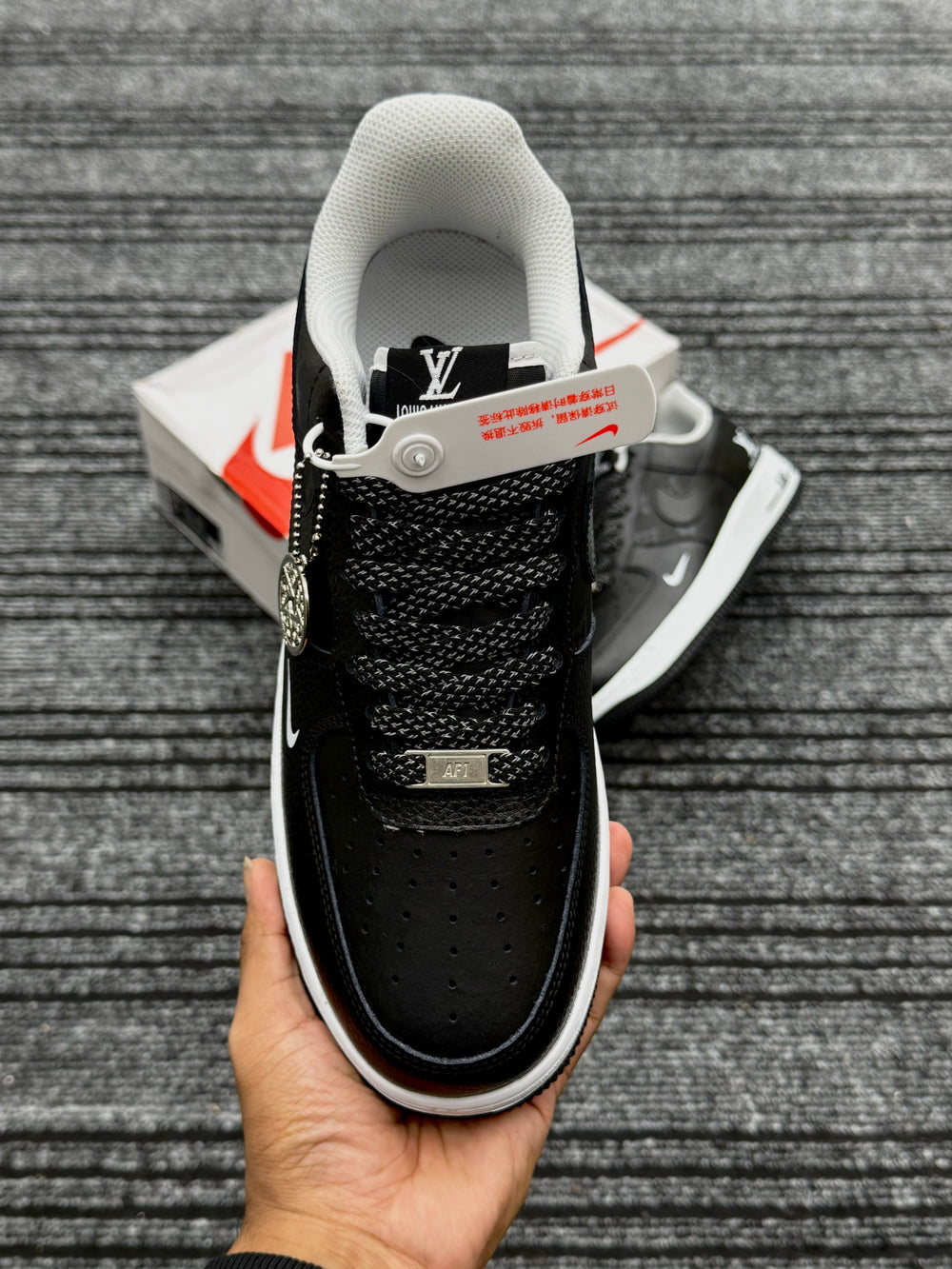 Air Force-1 LV Monogram eclipse black