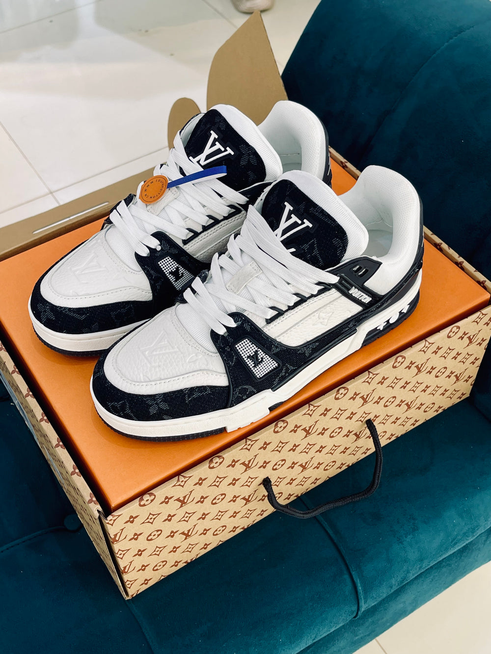 LV Trainer Black And White Monogram