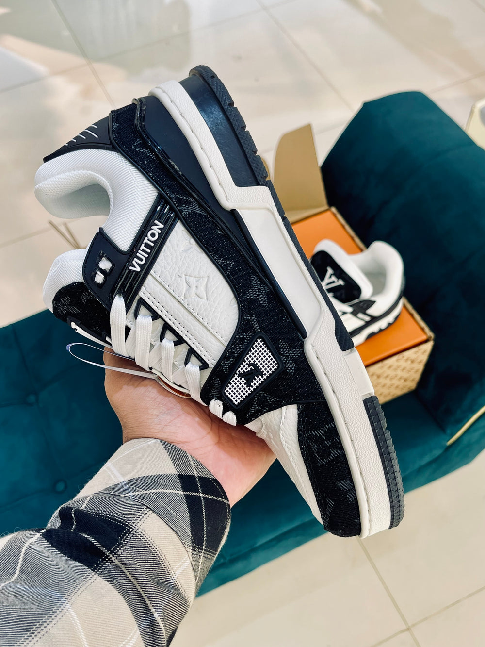 LV Trainer Black And White Monogram
