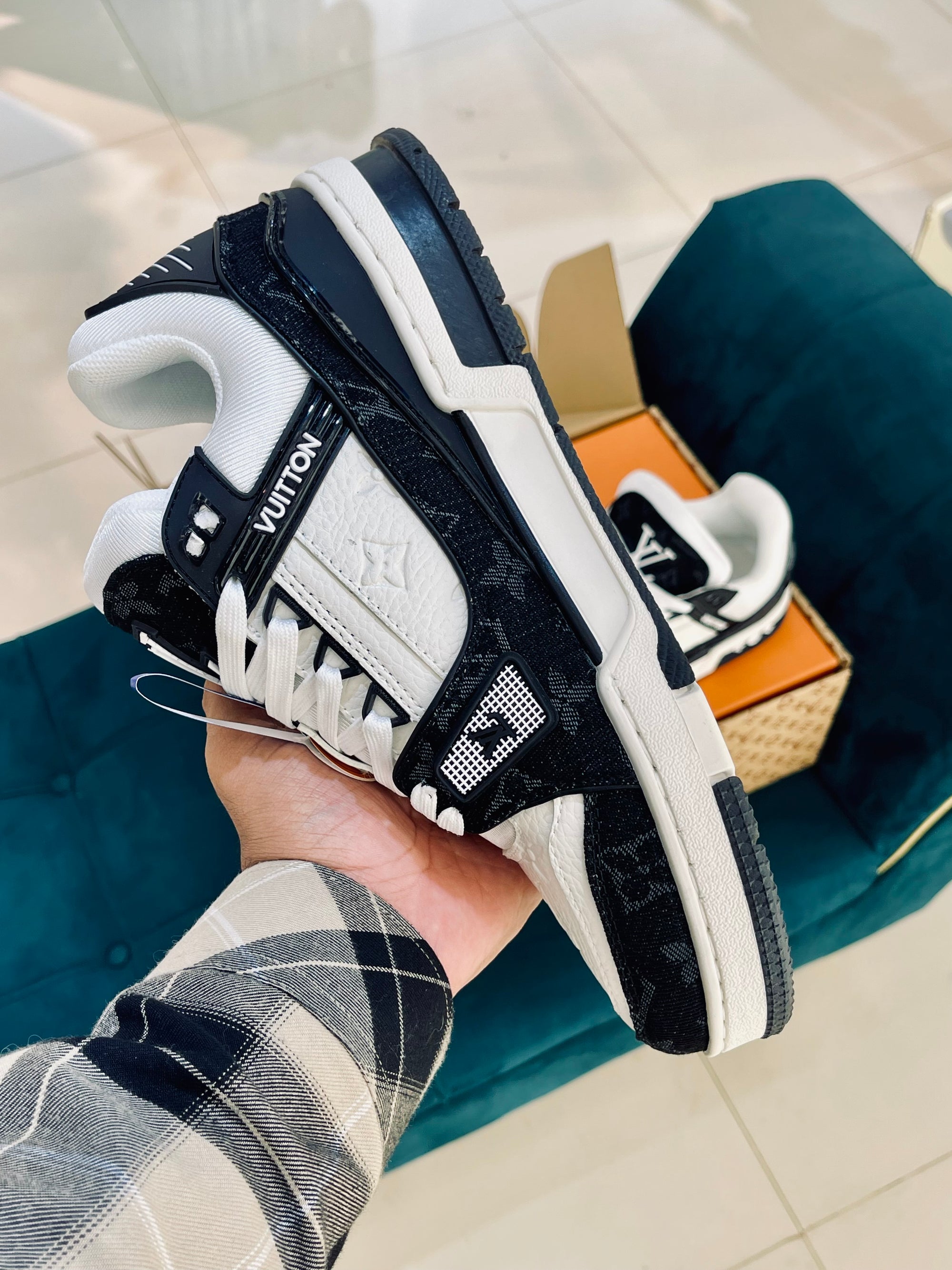 LV Trainer Black And White Monogram