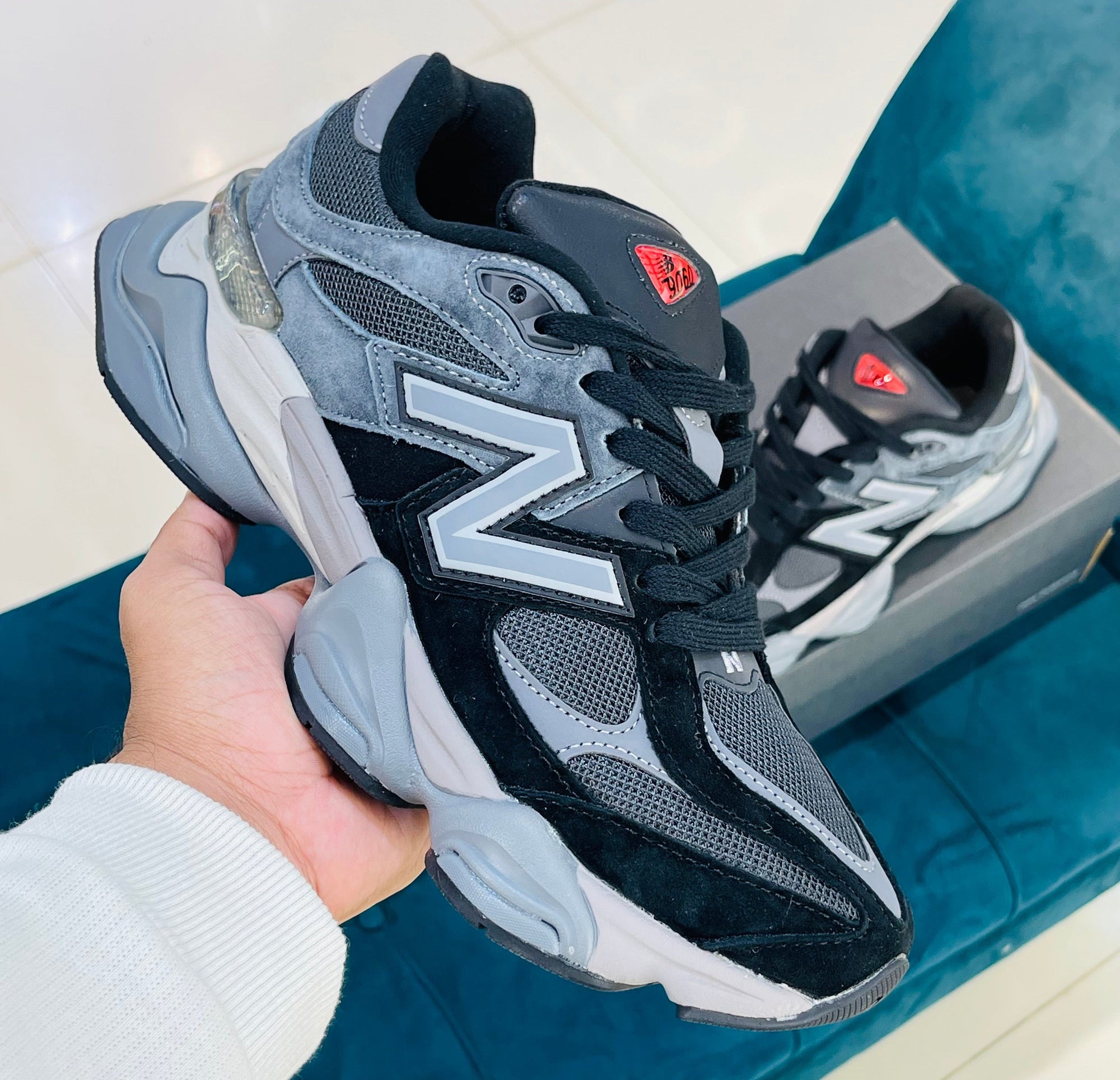 NB 9060 Black Castlerock Grey Accents
