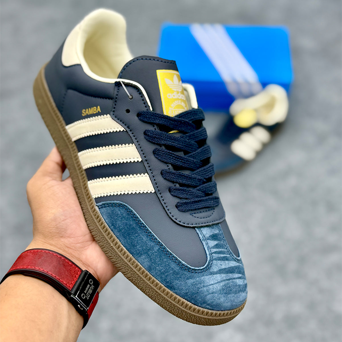 Adidas Samba Navy Suede