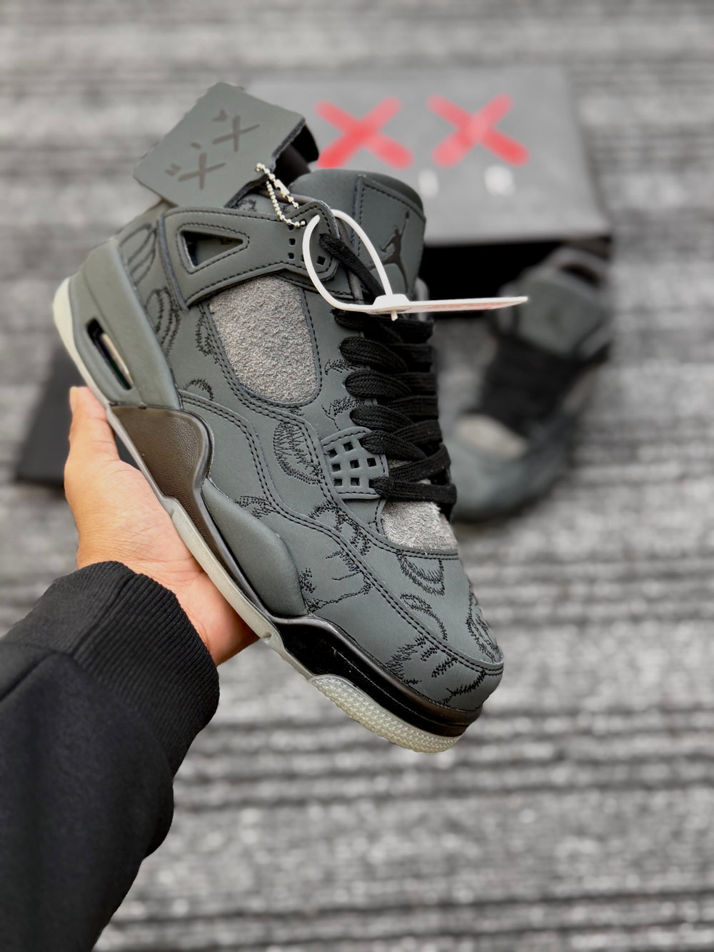Jordan 4 Kaws Black