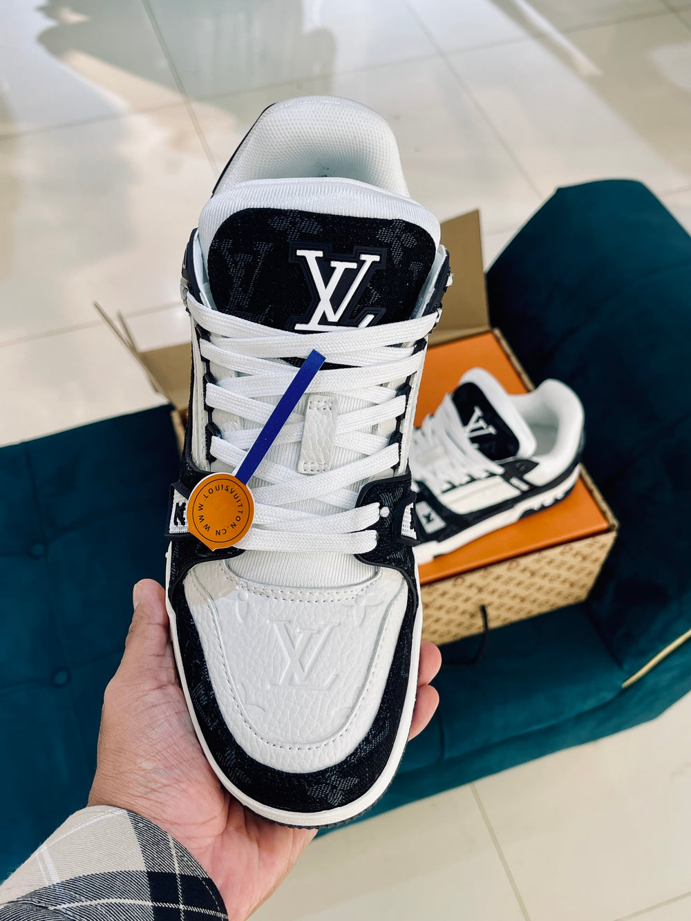 LV Trainer Black And White Monogram