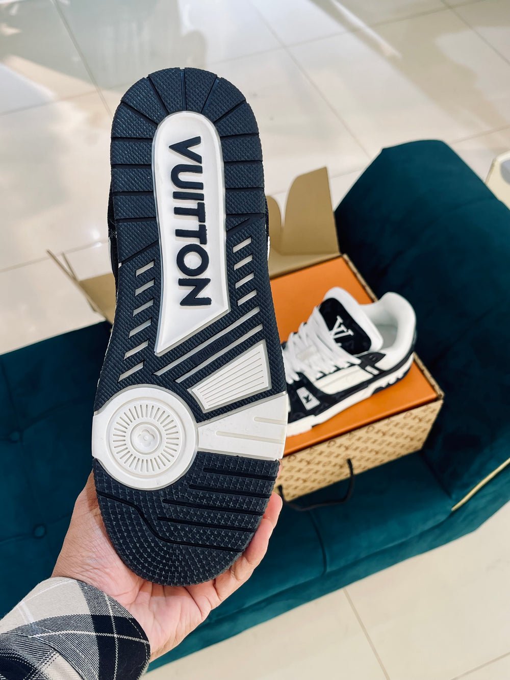 LV Trainer Black And White Monogram