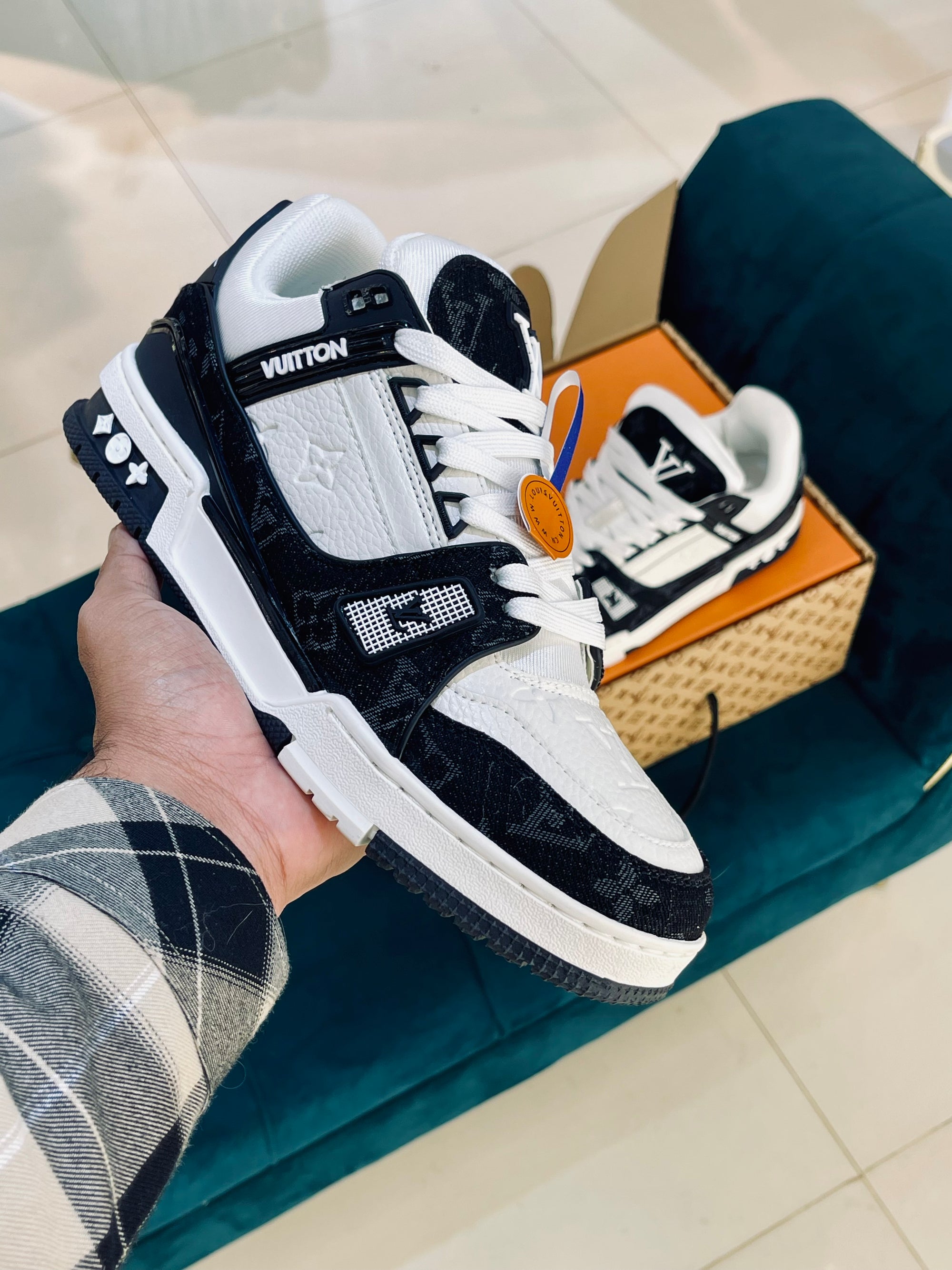 LV Trainer Black And White Monogram