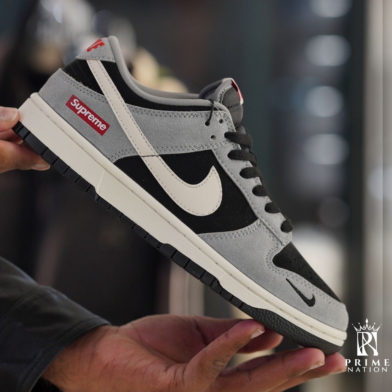 SB Dunk Grey White Suede